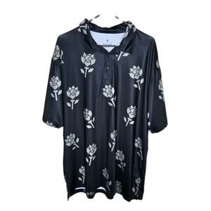 Flori Golf Black Polo Shirt Size X Large Mens
